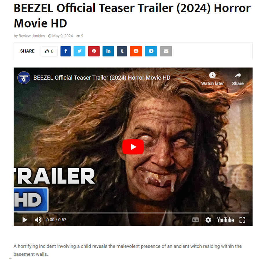 BEEZEL Official Teaser Trailer (2024) Horror Movie HD