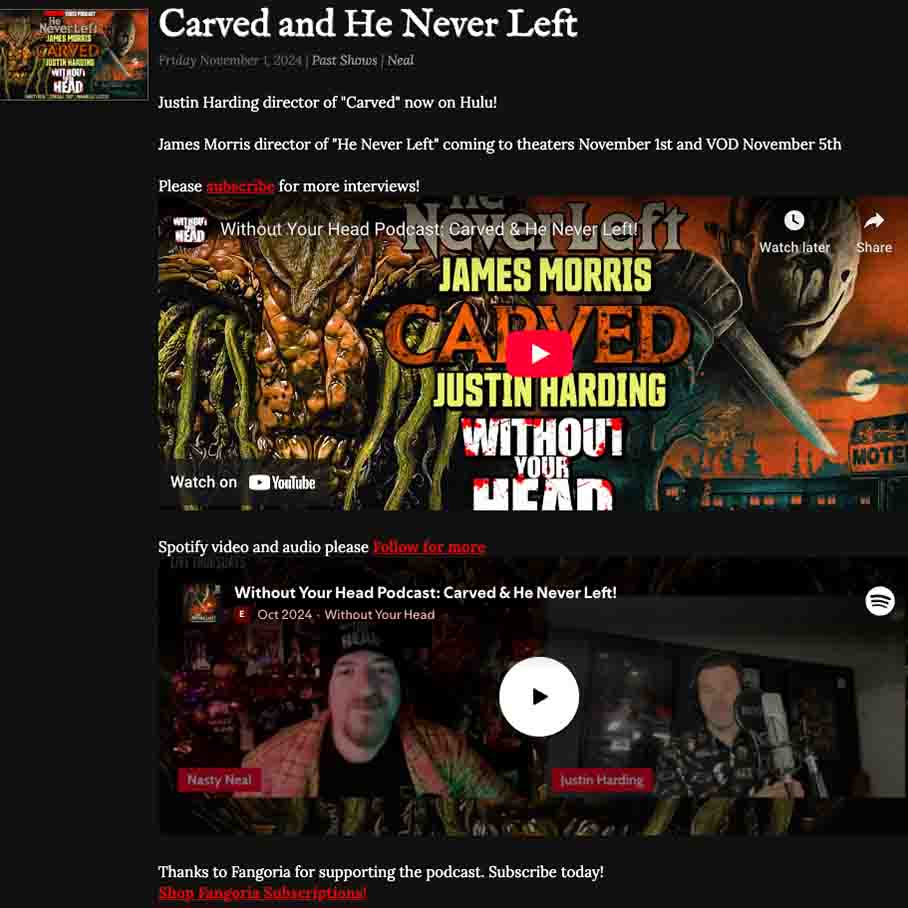 Carved and He Never Left