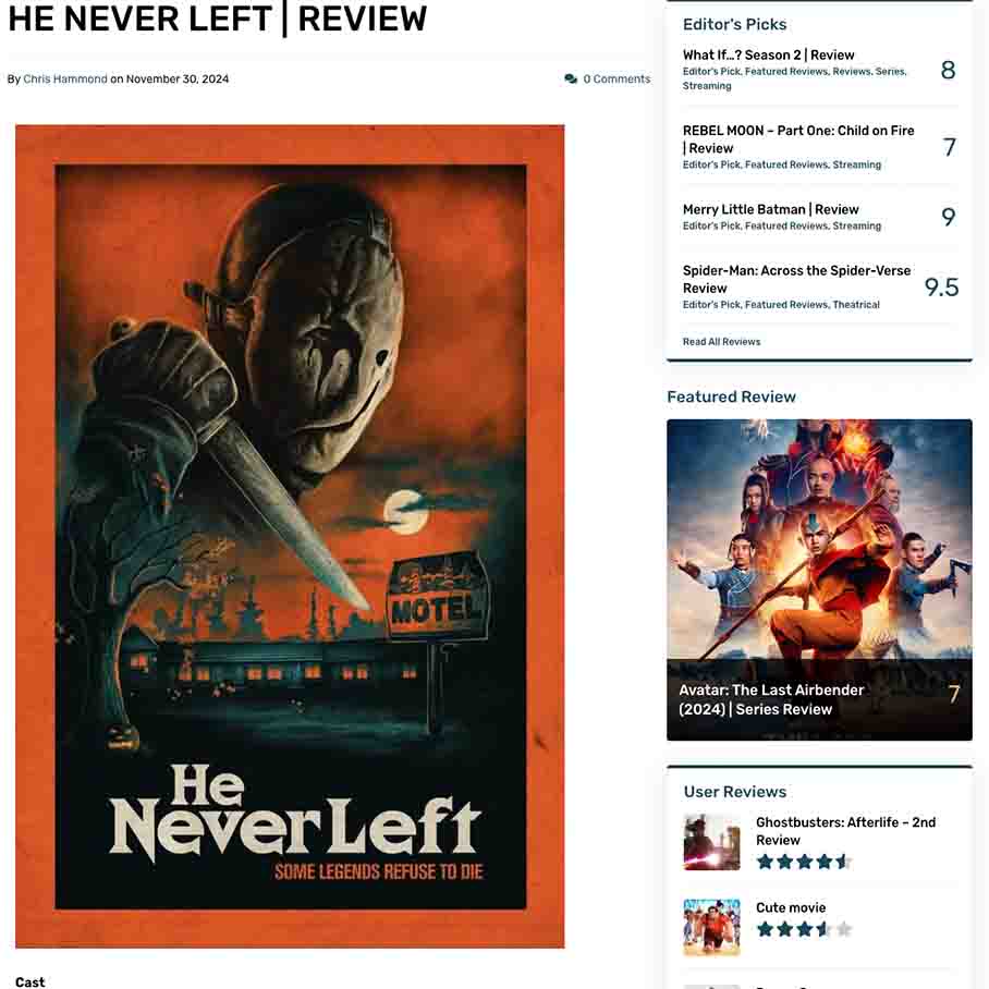 HE NEVER LEFT | REVIEW