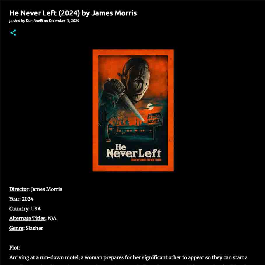 He Never Left (2024) by James Morris