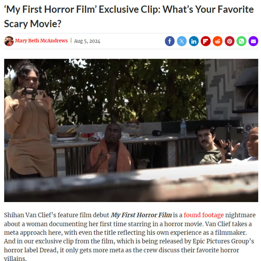 ‘My First Horror Film’ Exclusive Clip: What’s Your Favorite Scary Movie?