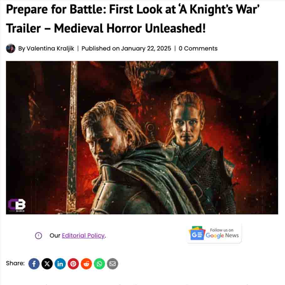 Prepare for Battle: First Look at ‘A Knight’s War’ Trailer – Medieval Horror Unleashed!