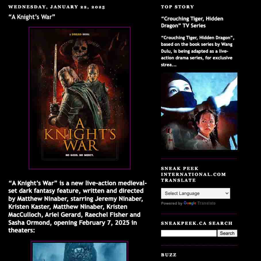 SNEAK PEEK: “A Knight’s War”
